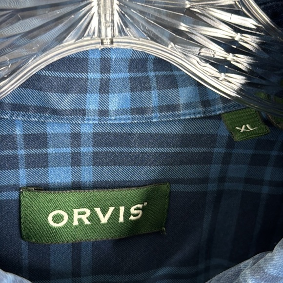 Orvis No-Work Hidden Plaid Button-Down Long-Sleeve Shirt Men's Size Extra Large - Picture 5 of 6